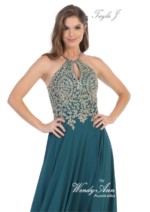 Wendy Ann gown - green embroidered